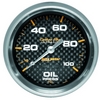 2-5/8" OIL PRESSURE, 0-100 PSI, CARBON FIBER